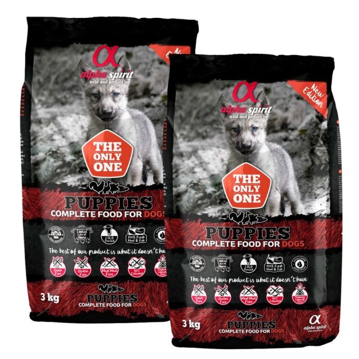 ALPHA SPIRIT Pełnoporcjowa sucha karma dla szczeniąt 2 x 3kg
