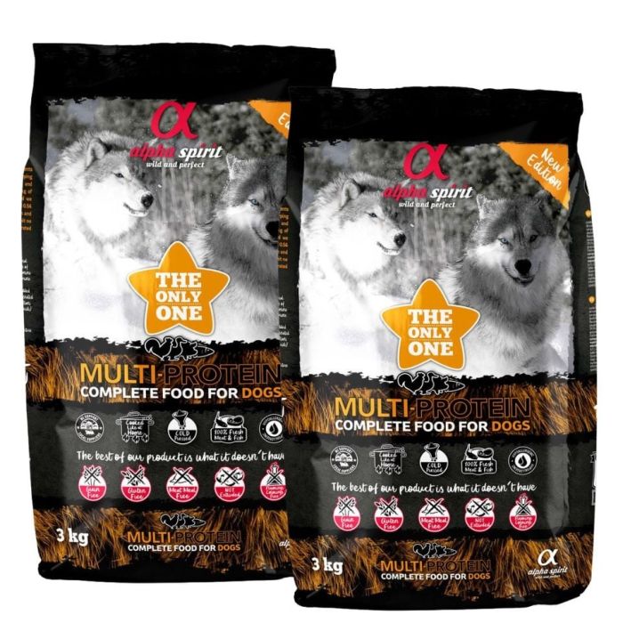 ALPHA SPIRIT Pełnoporcjowa sucha karma dla psów Multiprotein 2 x 3kg