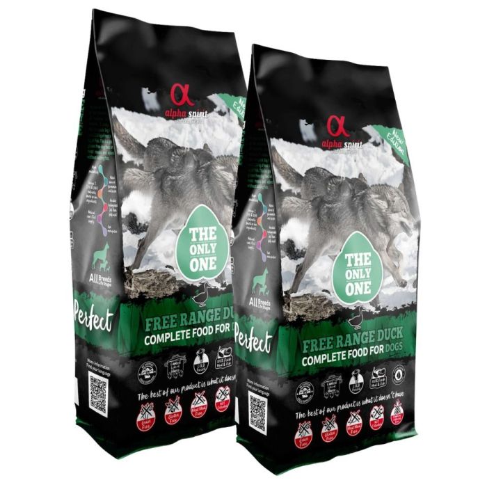 ALPHA SPIRIT Pełnoporcjowa sucha karma dla psów Free range duck kaczka 2 x 12kg