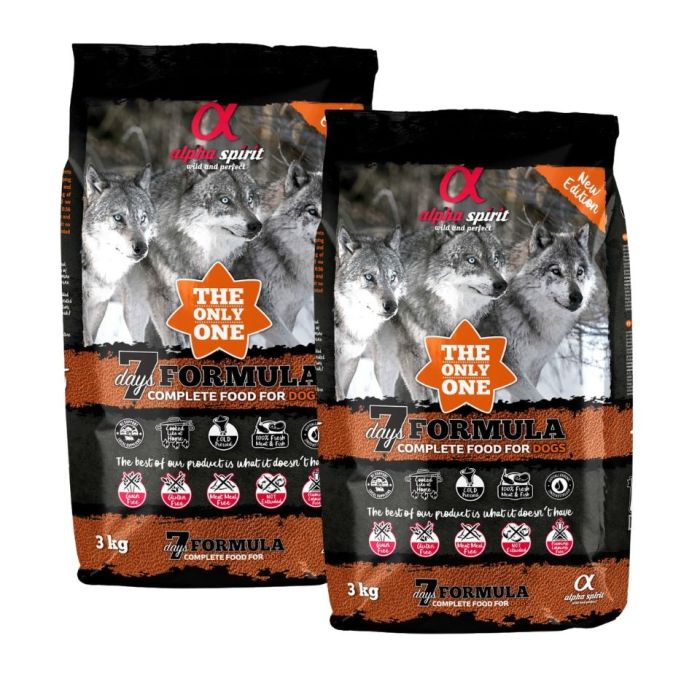 ALPHA SPIRIT The only one 7 days formula 2 x 3kg Pełnoporcjowa sucha karma dla psów