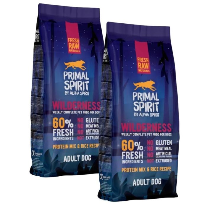 PRIMAL SPIRIT Wilderness miękka karma dla psa wieprzowina 2x12 kg