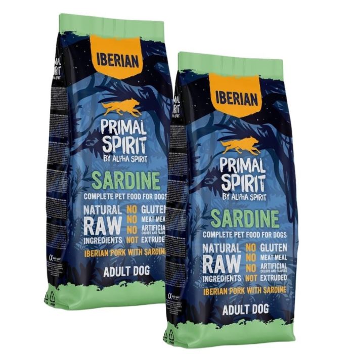 PRIMAL SPIRIT Iberian Adult Sardine 2x12kg z sardynką dla dorosłych psów