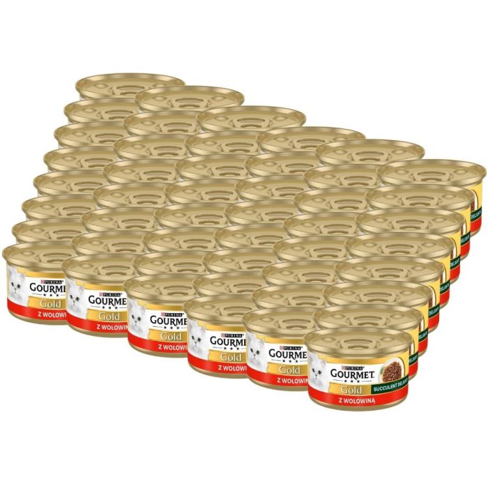GOURMET Gold Adult Succulent Delights z wołowiną 48x85g