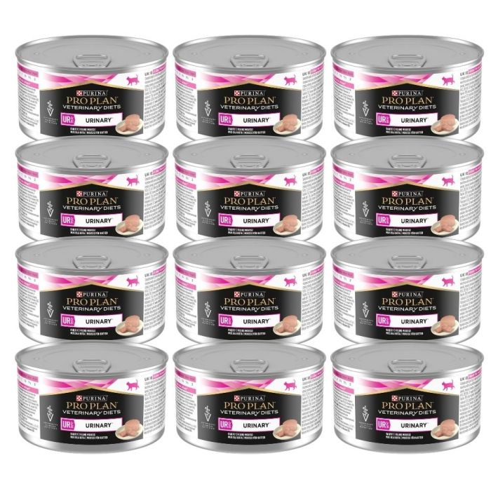 PURINA PRO PLAN Veterinary Diets Feline UR St/Ox Urinary 12x195g mokra karma dla kotów na zdrowie dróg moczowych