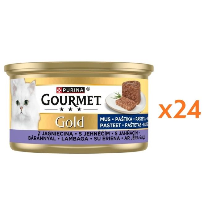 GOURMET Gold Mus z jagnięciną 24x85g mokra karma dla kotów