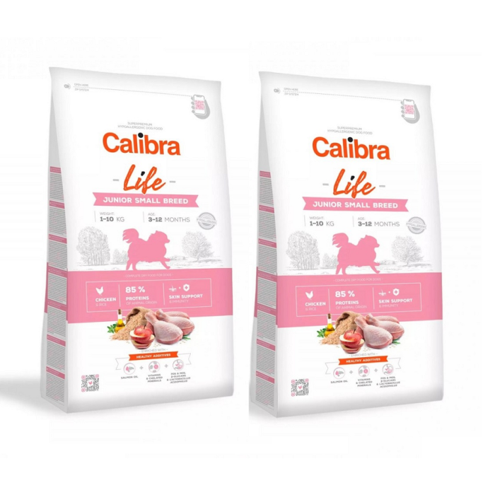 CALIBRA Dog Life Junior Small Breed Chicken 12 kg (2 x 6 kg)