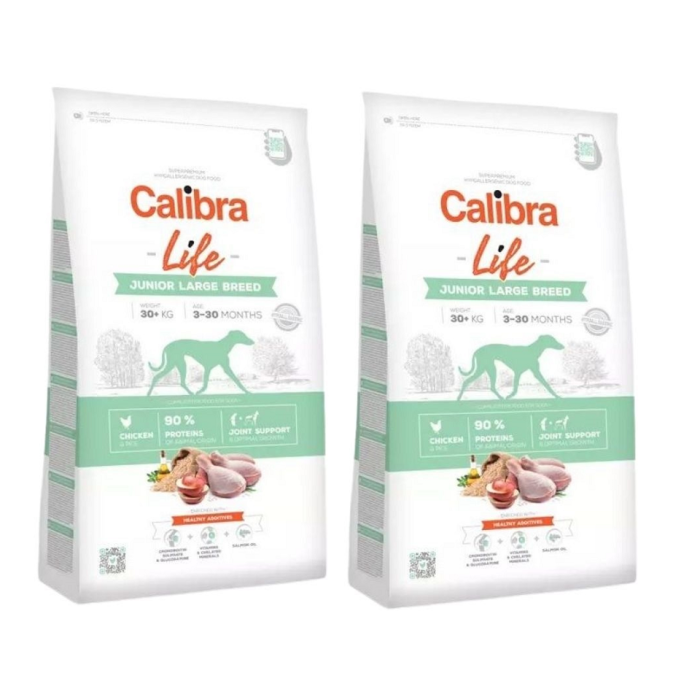 CALIBRA Dog Life Junior Large Breed Chicken 24 kg (2 x 12 kg)