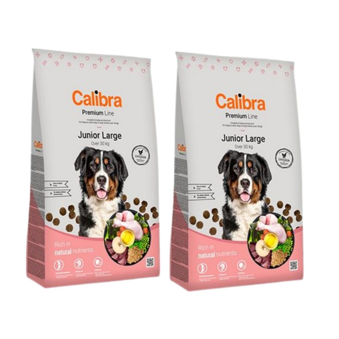 CALIBRA Dog Premium Line Junior Large 24 kg (2 x 12 kg)
