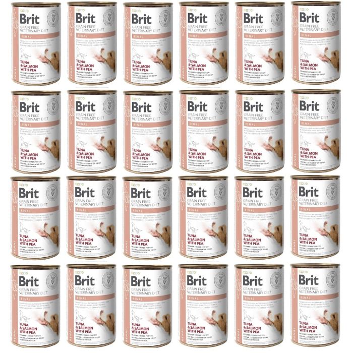 BRIT Veterinary Diet Renal Tuna&Salmon&Pea karma na nerki dla psa 24x400 g