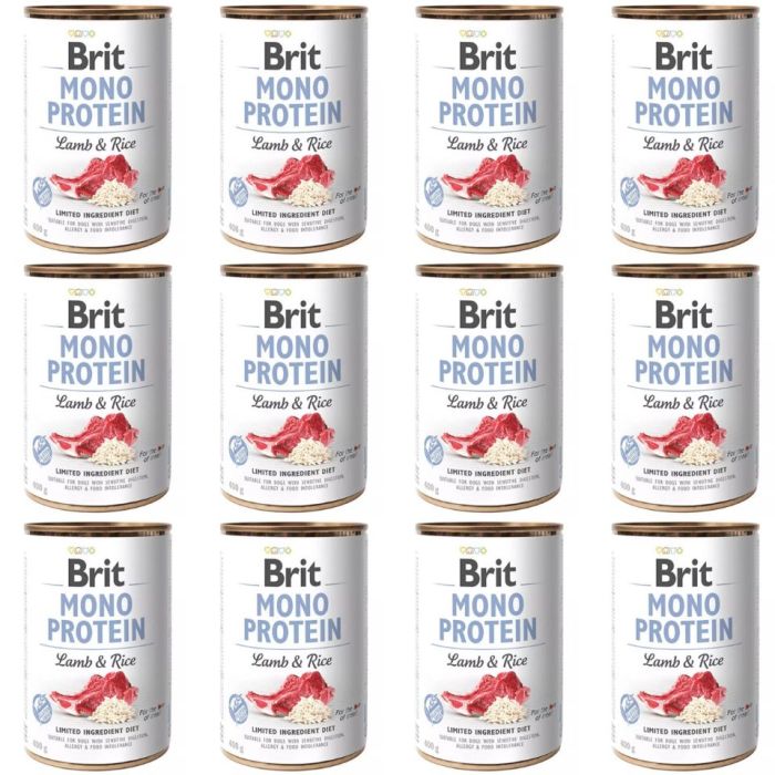 BRIT Mono Protein Lamb & Rice 12x400 g monoproteinowa karma jagnięcina i ryż