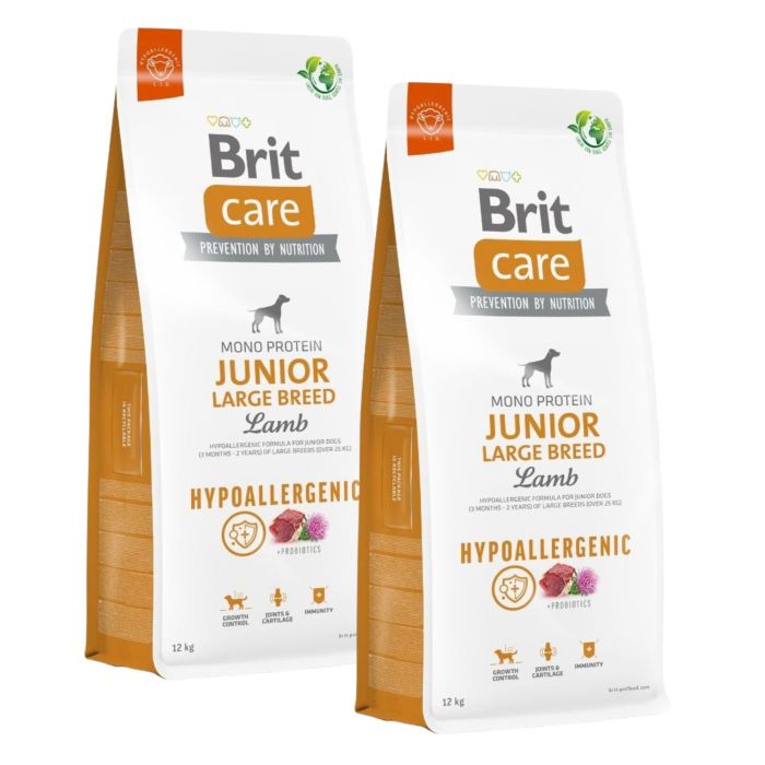 BRIT Care Hypoallergenic Junior Large Breed z jagnięciną 2x12 kg