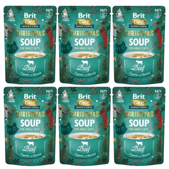 BRIT Care Cat Christmas Soup Beef 6x75g zupa z wołowiną i warzywami dla kotów
