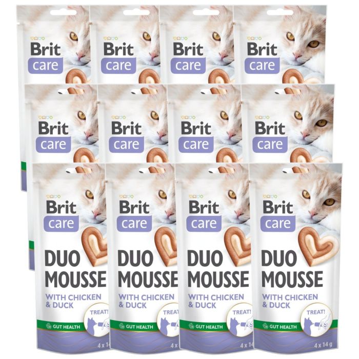 BRIT Care Cat Creamy Duo Mousse Chicken and Duck 48x14 g kremowy przysmak z kurczakiem i kaczką dla kotów