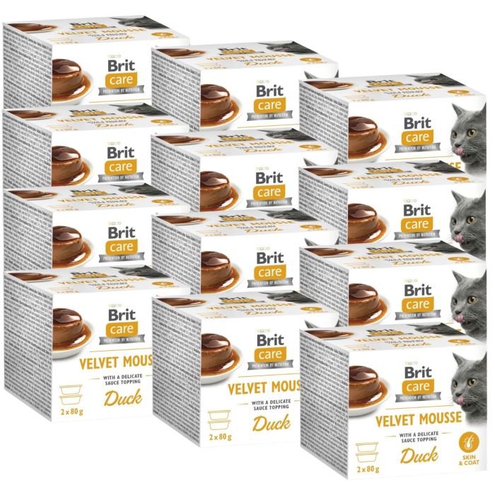 BRIT Care Cat Velvet Mousse Duck 24x80 g mus z kaczką, mokra karma dla kotów