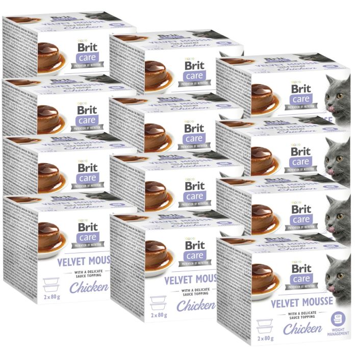 BRIT Care Cat Velvet Mousse Chicken 24x80 g mus z kurczakiem, mokra karma dla kotów