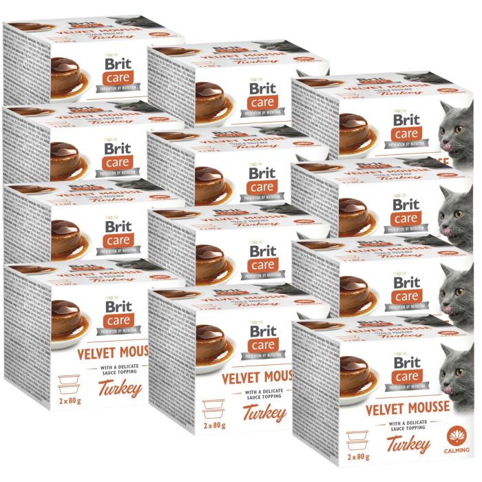 BRIT Care Cat Velvet Mousse Turkey 24x80 g mus z indykiem, mokra karma dla kotów