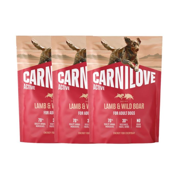 CARNILOVE Active Dog Lamb and Wild Boar Adult 3x1,5 kg jagnięcina i dzik, dla dorosłych psów