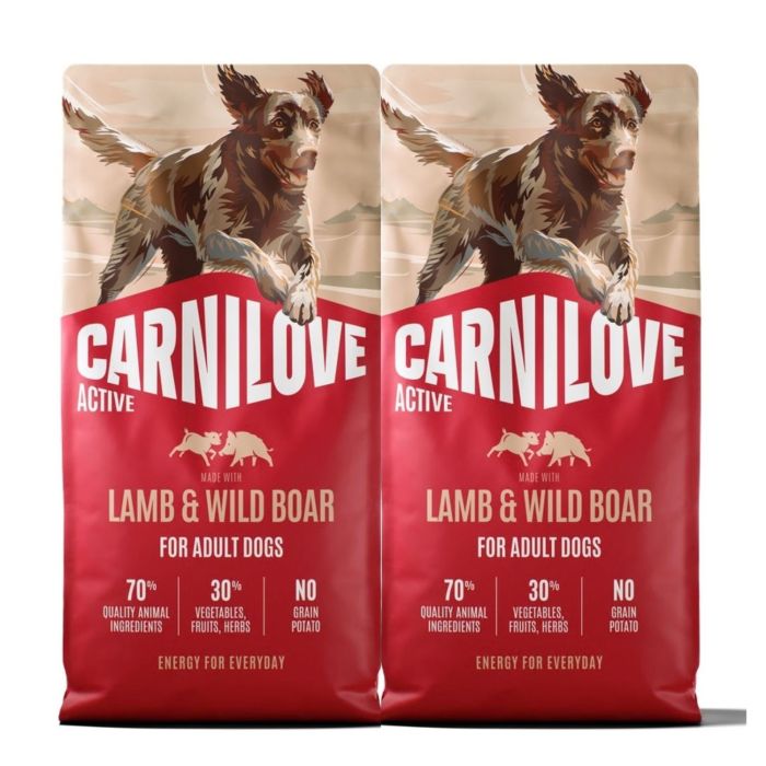 CARNILOVE Active Dog Lamb and Wild Boar Adult 2x12 kg jagnięcina i dzik, dla dorosłych psów