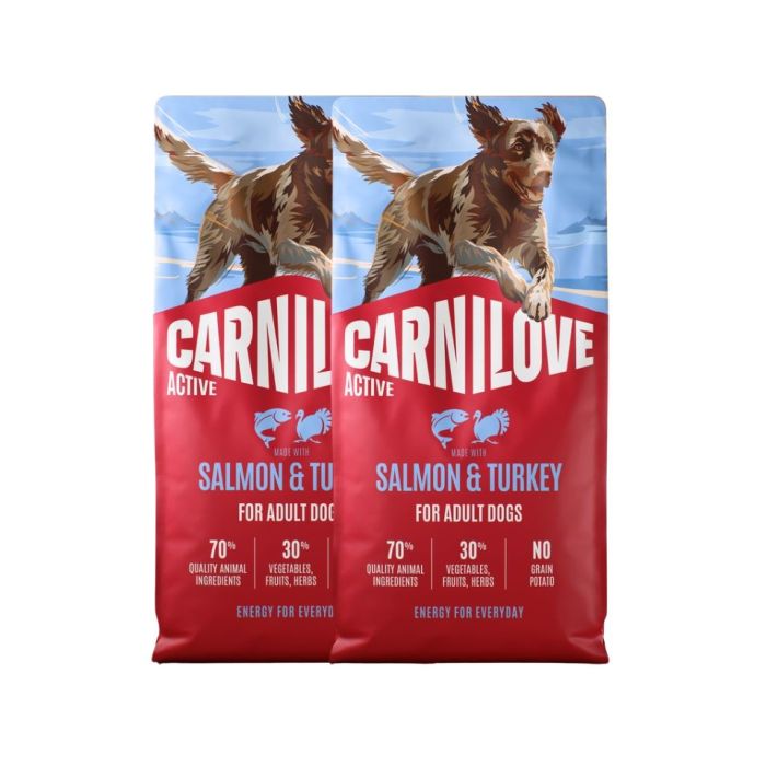 CARNILOVE Active Dog Salmon and Turkey Adult 2x12 kg łosoś i indyk, dla dorosłych psów