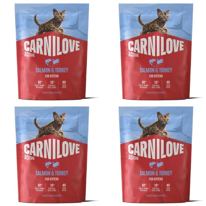 CARNILOVE Active Cat Salmon and Turkey for Kittens 4x400 g łosoś i indyk, dla kociąt wszystkich ras