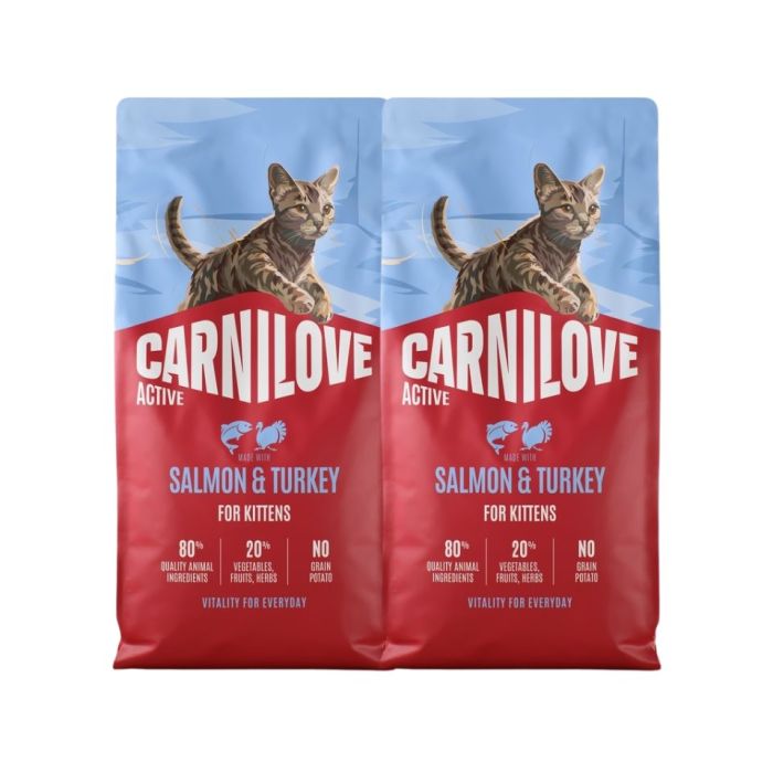 CARNILOVE Active Cat Salmon and Turkey for Kittens 2x6 kg łosoś i indyk, dla kociąt wszystkich ras