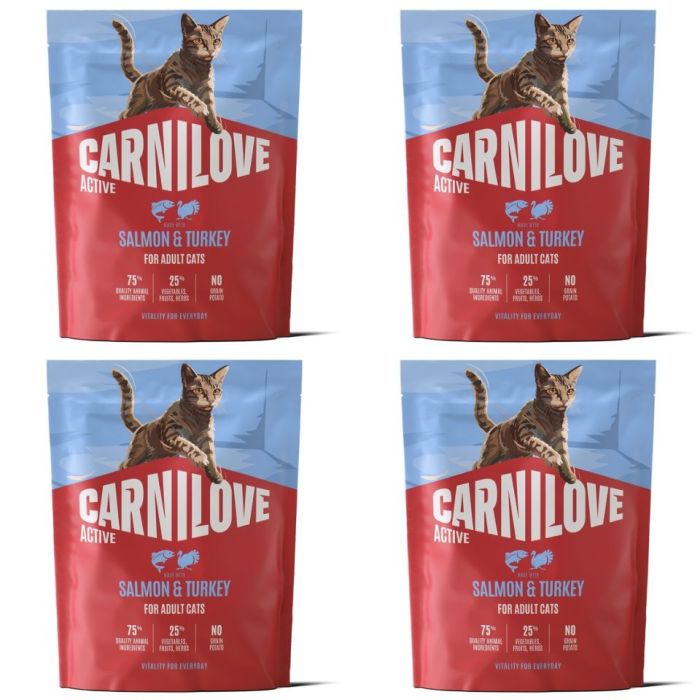 CARNILOVE Active Cat Salmon and Turkey Adult 4x400 g łosoś i indyk, dla wszystkich kotów dorosłych