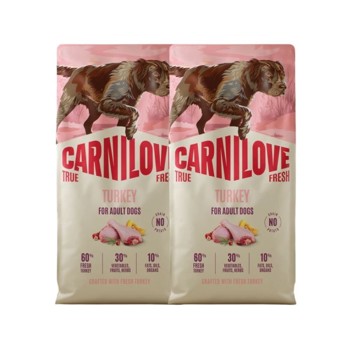 CARNILOVE True Fresh Dog Turkey Adult 2x12 kg sucha karma ze świeżym indykiem dla dorosłych psów
