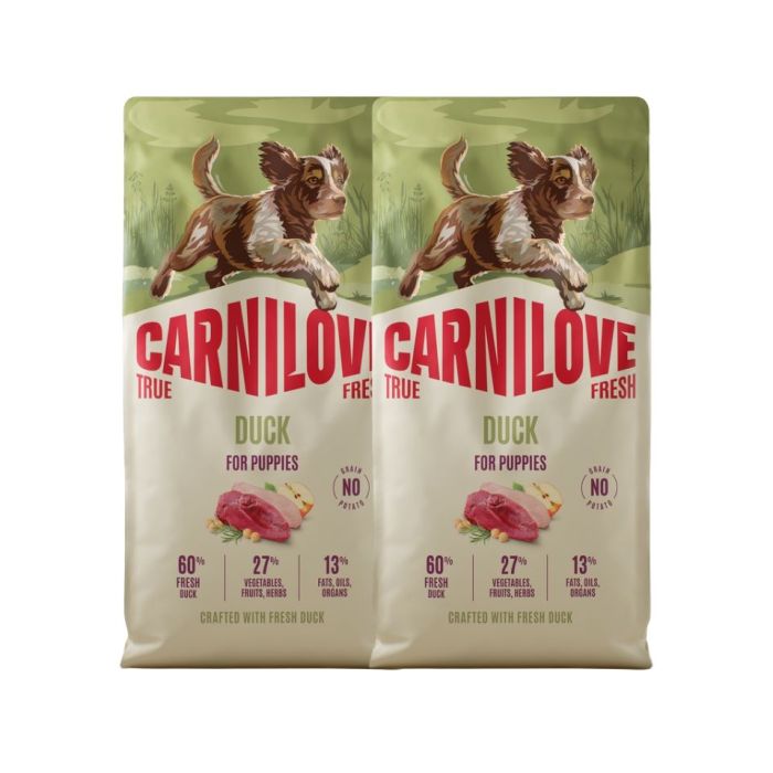 CARNILOVE True Fresh Dog Duck Puppies 2x12 kg sucha karma ze świeżą kaczką dla szczeniąt