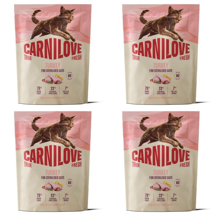 CARNILOVE True Fresh Cat Turkey Sterilised 4x400 g indyk, dla kotów po sterylizacji