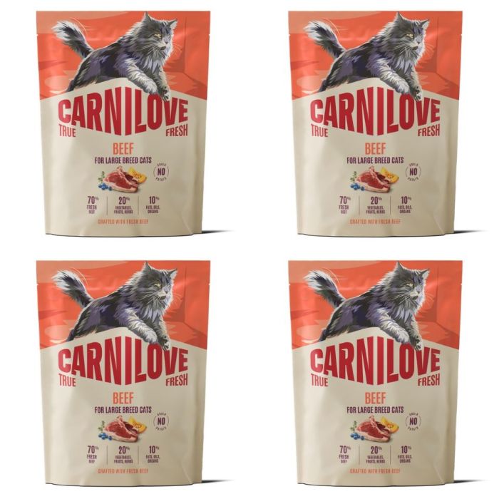 CARNILOVE True Fresh Cat Beef Adult Large 4x400 g wołowina, dla kotów dużych ras