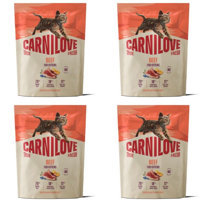 CARNILOVE True Fresh Cat Beef Kittens 4x400 g wołowina, dla kociąt wszystkich ras
