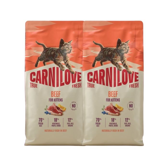 CARNILOVE True Fresh Cat Beef Kittens 2x6 kg wołowina, dla kociąt wszystkich ras