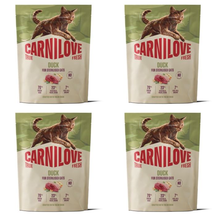 CARNILOVE True Fresh Cat Duck Sterilised 4x400 g kaczka, dla kotów po sterylizacji