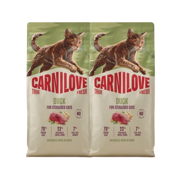 CARNILOVE True Fresh Cat Duck Sterilised 2x6 kg kaczka, dla kotów po sterylizacji