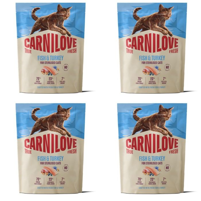 CARNILOVE True Fresh Cat Fish and Turkey Sterilised 4x400 g ryba i indyk, dla kotów po sterylizacji