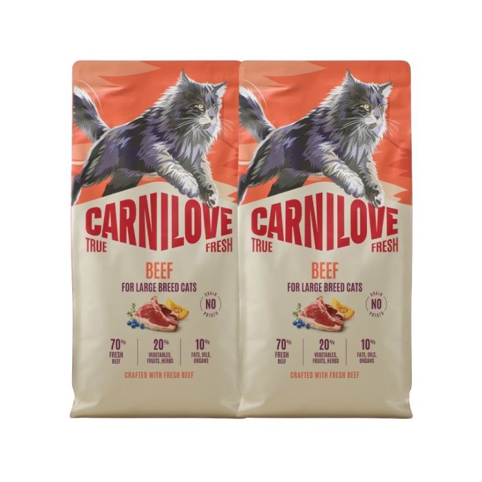 CARNILOVE True Fresh Cat Beef Adult Large 2x6 kg wołowina, dla kotów dużych ras