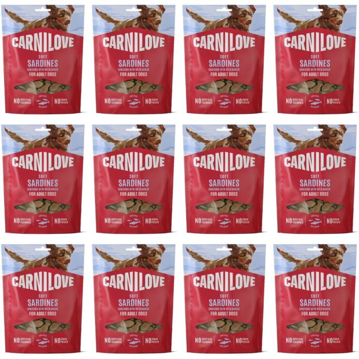 CARNILOVE Dog Soft Snack Sardines 12x200g miękkie przysmaki z sardynką dla dorosłych psów