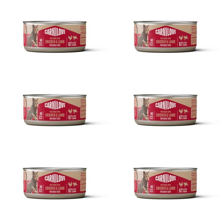 CARNILOVE Cat Can Paté Chicken and Lamb 6x100 g z kurczakiem i jagnięciną, pasztet dla kotów