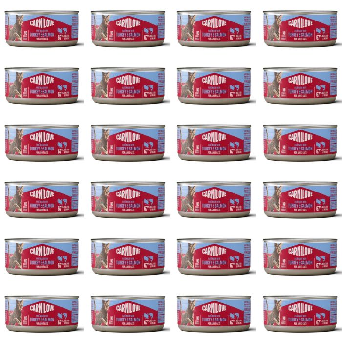 CARNILOVE Cat Can Paté Turkey and Salmon 24x100 g z indykiem i łososiem, pasztet dla kotów