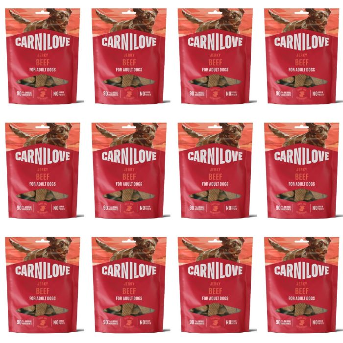 CARNILOVE Dog Jerky Beef Fillet 12x100g przysmaki z wołowiną dla dorosłych psów