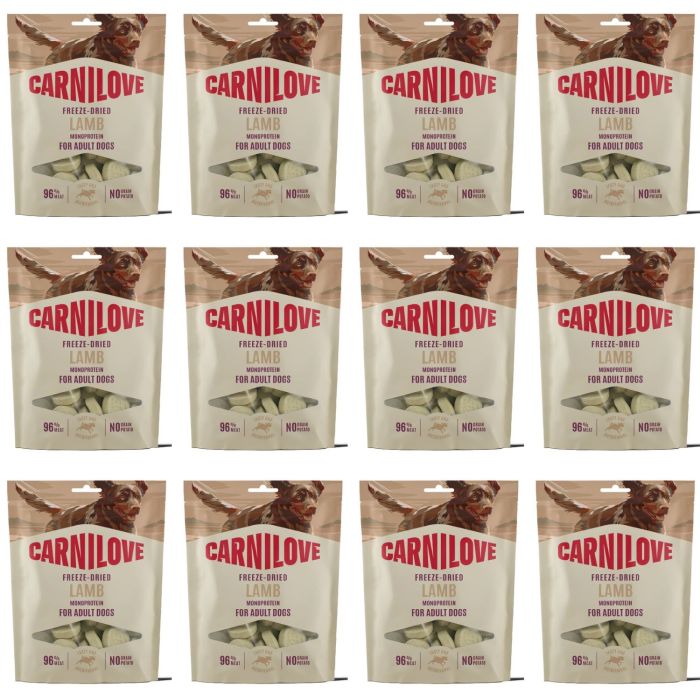 CARNILOVE Dog Freeze Dried Lamb 12x60g liofilizowane przysmaki z jagnięciną dla psów
