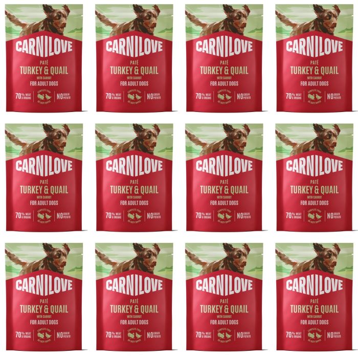 CARNILOVE Dog Pouch Turkey and Quial 12x300g karma mokra indyk i przepiórka dla dorosłych psów