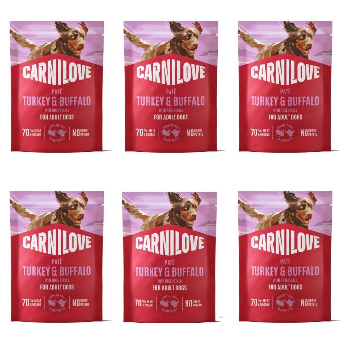 CARNILOVE Dog Pouch Turkey and Buffalo 6x300g karma mokra indyk i bawół dla dorosłych psów
