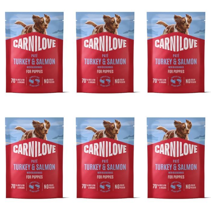 CARNILOVE Dog Pouch Turkey and Salmon Puppies 6x300g karma mokra indyk i łosoś dla szczeniąt
