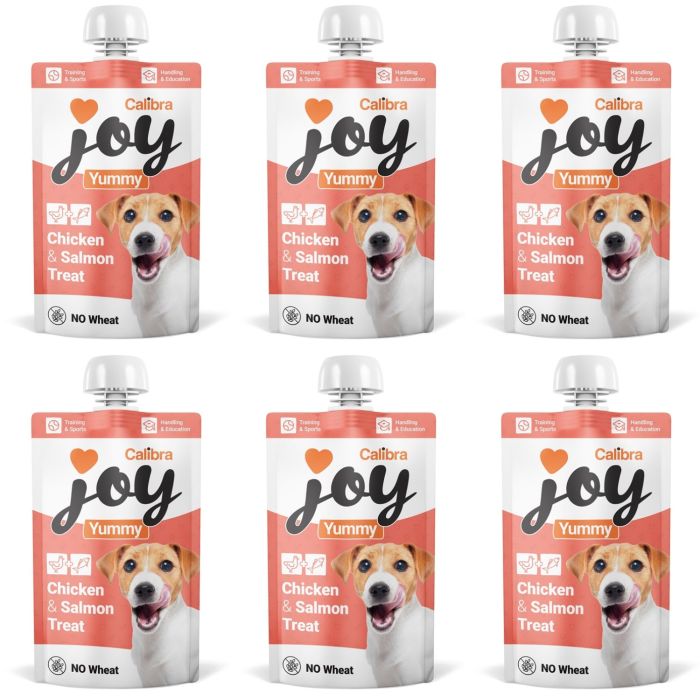 CALIBRA Joy Dog Yummy Chicken and Salmon Treat 6x100 g kurczak i łosoś, pasta mięsna dla psów