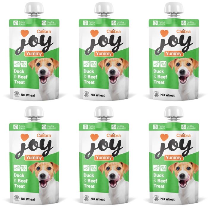 CALIBRA Joy Dog Yummy Duck and Beef Treat 6x100 g kaczka i wołowina, pasta mięsna dla psów