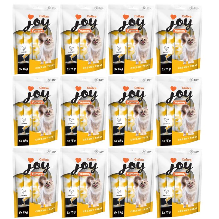 CALIBRA Joy Cat Yummy Chicken Treat 60x15 g z kurczakiem, kremowa pasta dla kotów