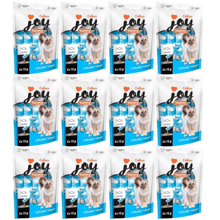 CALIBRA Joy Cat Yummy Salmon Treat 60x15 g z łososiem, kremowa pasta dla kotów