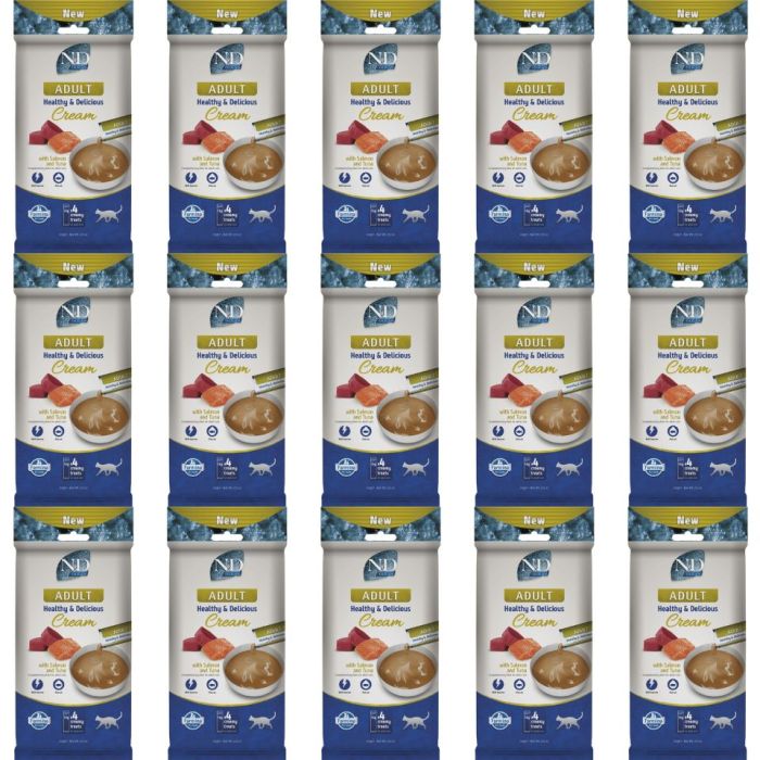 FARMINA N&D Ocean Cat Creamy Salmon and Tuna 15x60 g z łososiem i tuńczykiem, kremowy przysmak dla kotów