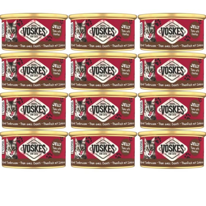 VOSKES Jelly Tuna with Dentex 12x85 g 100% tuńczyk z kielczakiem w galaretce, karma uzupełniająca dla kota